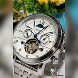 Patek Philippe Men's White Skeleton Chronograph Watch
