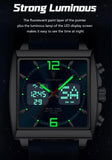 POEDAGAR 109 Men’s Dual Display Watch – Digital & Analog Quartz Business Watch with Silicone Strap