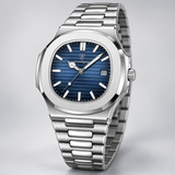 POEDAGAR Luxury Men's Watch Military Square Waterproof Wristwatch Luminous Date Quartz Stainless Steel Wristwatches