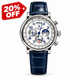 Luxury Men’s Watch – Black Skeleton Dial with Rose Gold Case & Leather Strap