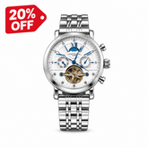 Patek Philippe Men's White Skeleton Chronograph Watch