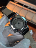 Patek Philippe Automatic Open Heart Watch – Black Dial & Black Leather Strap