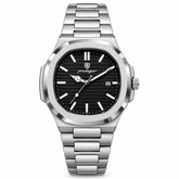 Poedagar Black 613 Luxury Wrist Watch For Men