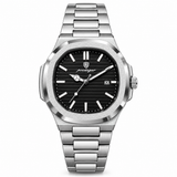 Poedagar Black 613 Luxury Wrist Watch For Men