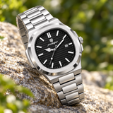 Poedagar Black 613 Luxury Wrist Watch For Men
