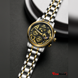 OLEVS 9947 luxury men's skeleton chronograph watch lifestyle view