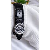 Patek Philippe Automatic Men’s Chronograph Watch – White Dial & Black Leather Strap