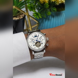 Patek Philippe Men's White Skeleton Chronograph Watch