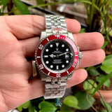 Rolex Submariner Date Custom Red Bezel Black Dial Men’s Watch