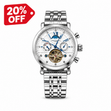 Patek Philippe Men's White Skeleton Chronograph Watch