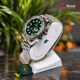 Rolex GMT-Master II Pepsi Men’s Watch – Green Dial & Stainless Steel Strap