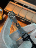 Patek Philippe Automatic Open Heart Watch – Black Dial & Black Leather Strap