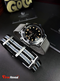 Omega 007 James Bond Edition Mesh Strap black dial Watch free nato strap