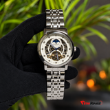 Patek Philippe Open Heart Automatic Style Men’s Watch – Silver Steel