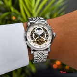 Patek Philippe Open Heart Automatic Style Men’s Watch – Silver Steel