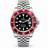 Rolex Submariner Date Custom Red Bezel Black Dial Men’s Watch